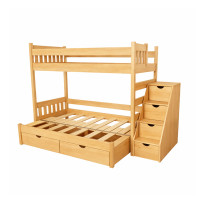 Palanda Eliška rozkládací s úložnými prostory a schůdky z masivu