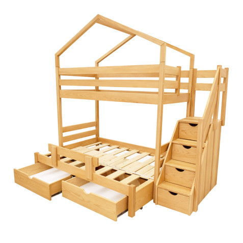 Domečková Palanda Jana rozkládací s úložnými prostory a schůdky z masivu