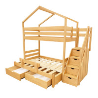 Domečková Palanda Jana rozkládací s úložnými prostory a schůdky z masivu