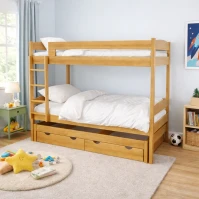 Palanda MARUŠKA s přistýlkou a úložnými prostory z masivu